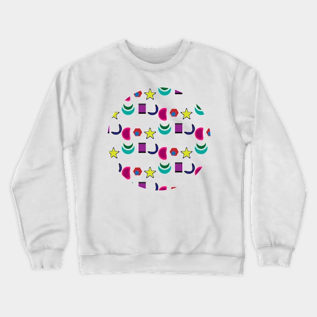 Different colorful shapes Crewneck Sweatshirt by enflow